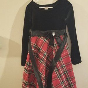Marc & Maddie longsleeve black festive holiday girl's dress Size 6